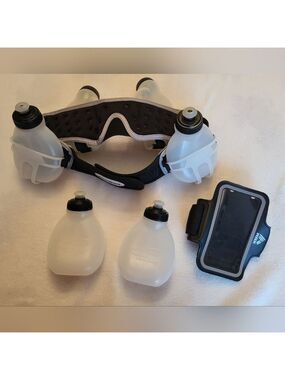 FuelBelt Running Hydration Belt with Six Bottles and Bonus Armband Phone…